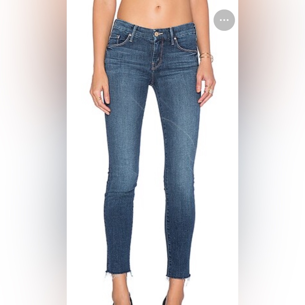 MOTHER DENIM LOOKER ANKLE FRAY GIRL CRUSH SIZE 28